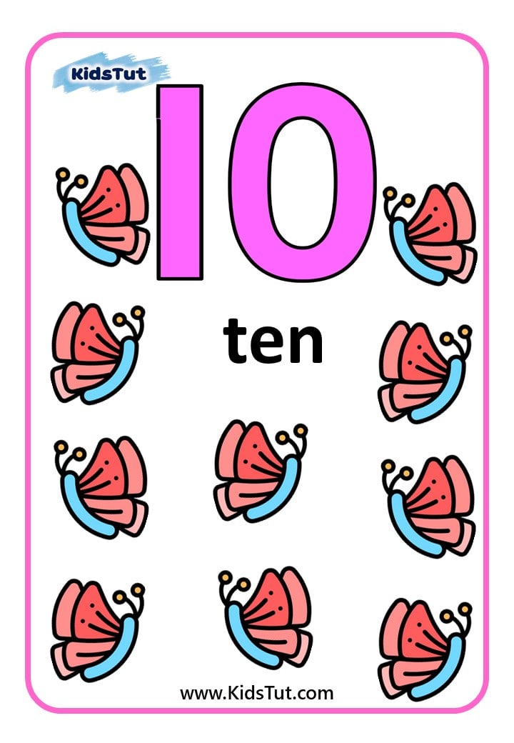Free Printable Number Flashcards for kids