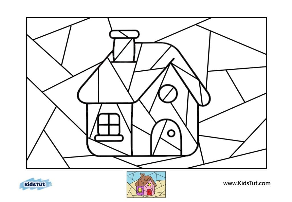 Amazing Picture puzzle coloring pages for kids