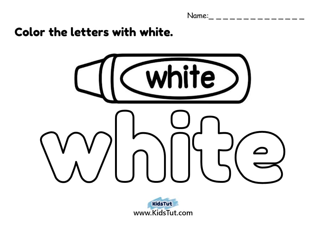 Color Name Coloring Worksheets