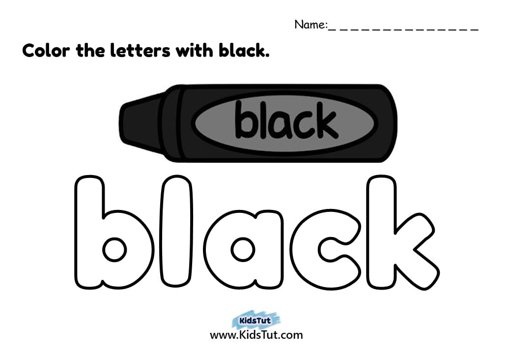 Color Name Coloring Worksheets