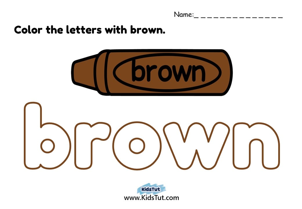 Color Name Coloring Worksheets
