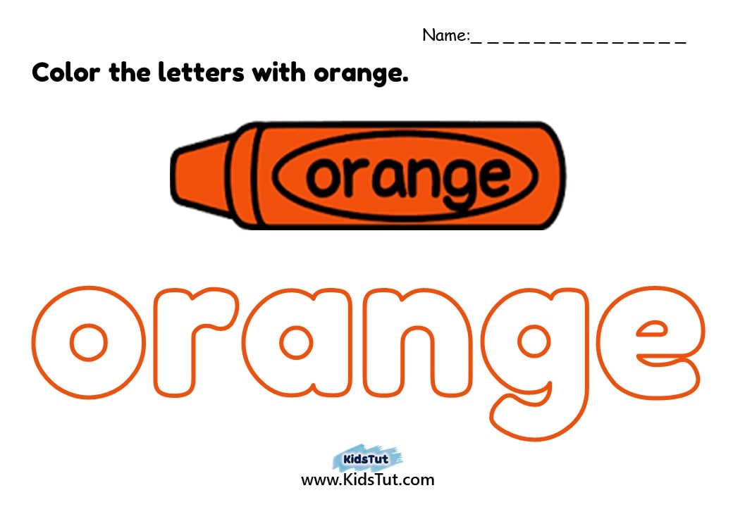 Color Name Coloring Worksheets