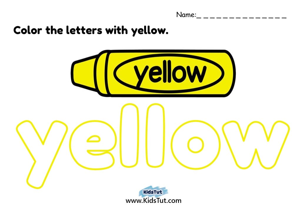 Color Name Coloring Worksheets