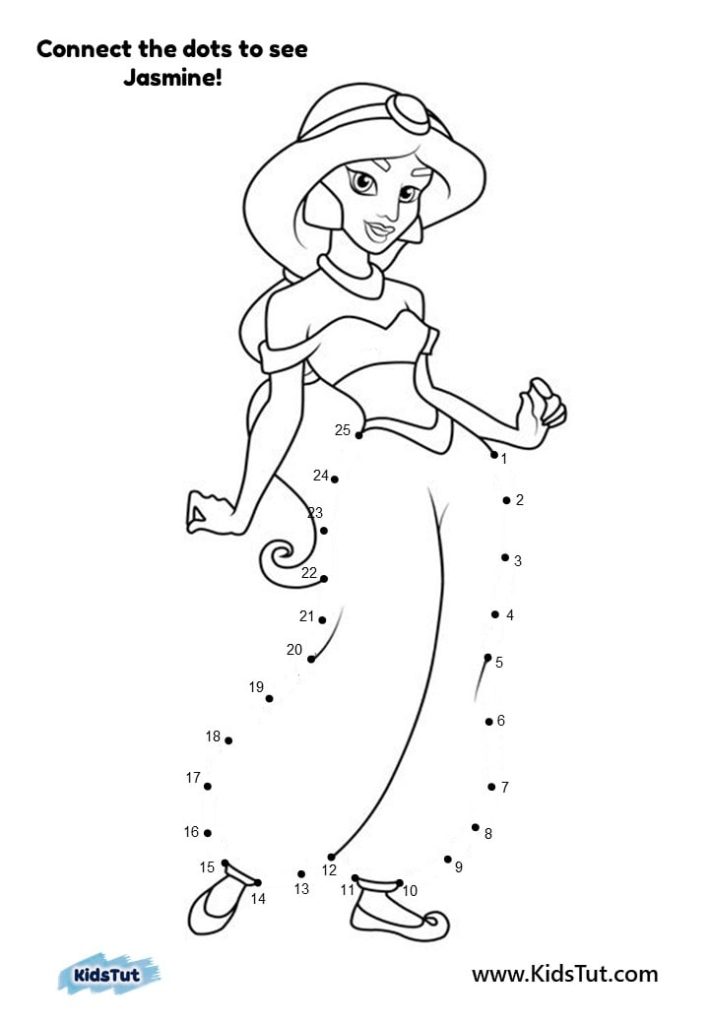 Easy Connect the Dots to See the Disney Princess