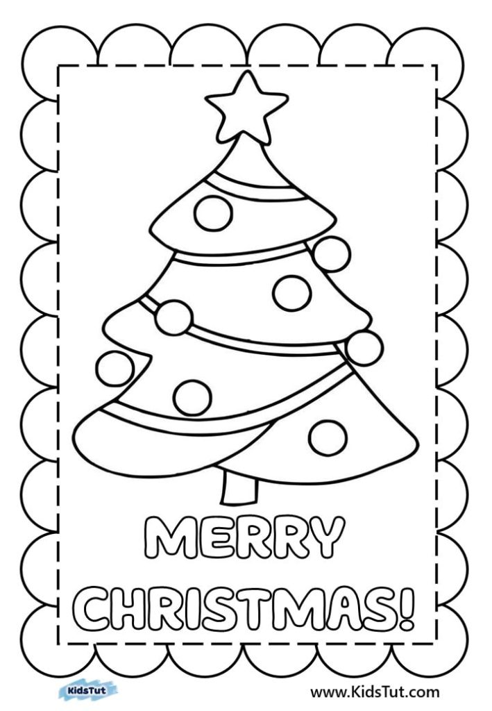 Christmas cards coloring pages