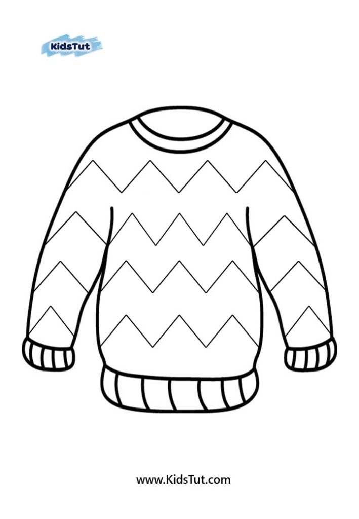Winter coloring page for kids