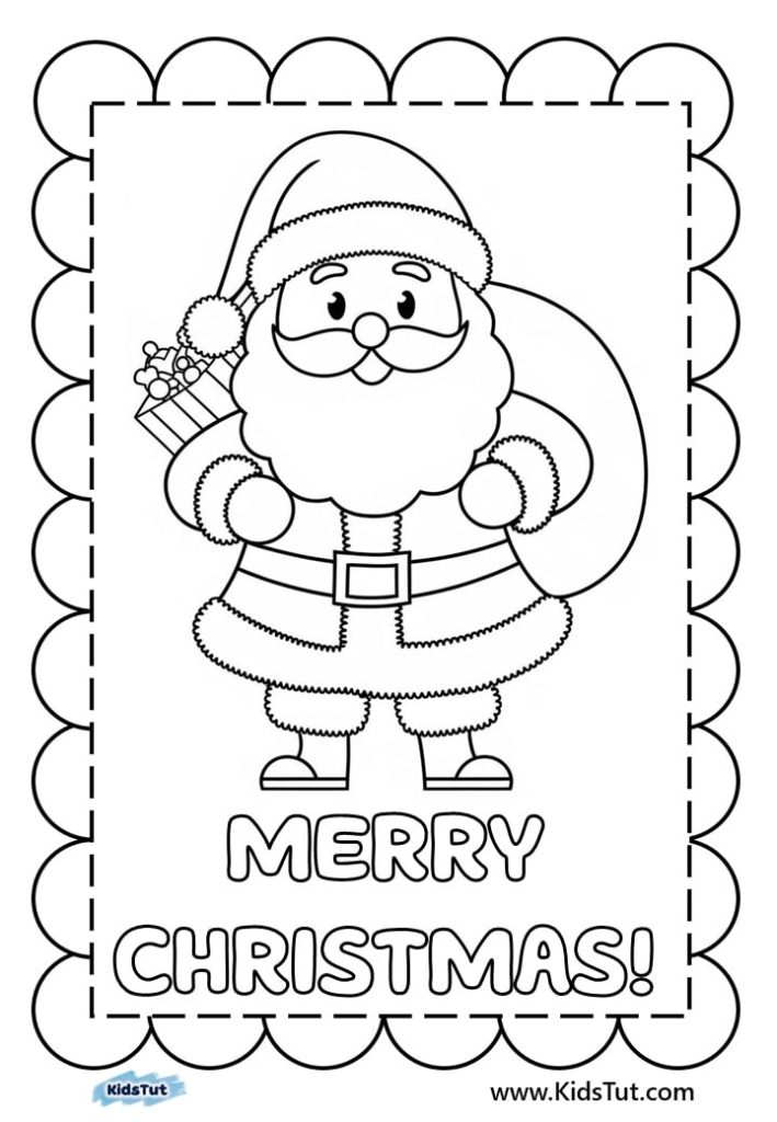 Christmas cards coloring pages