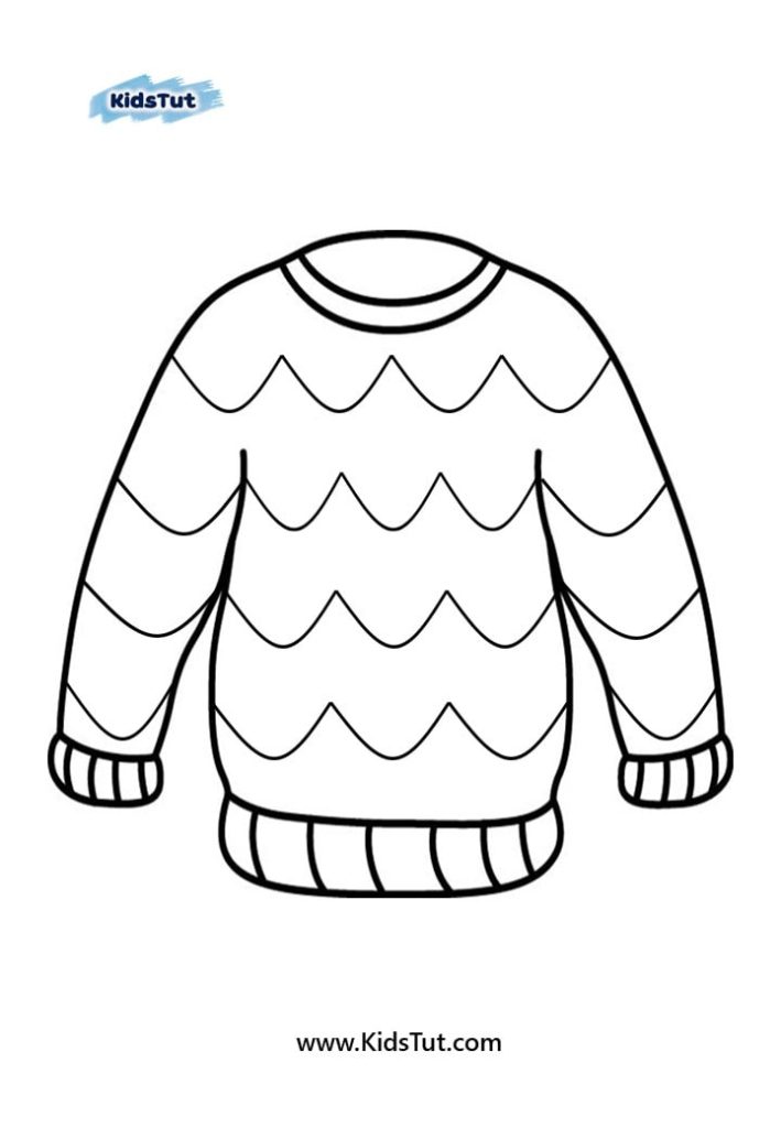 Winter coloring page for kids