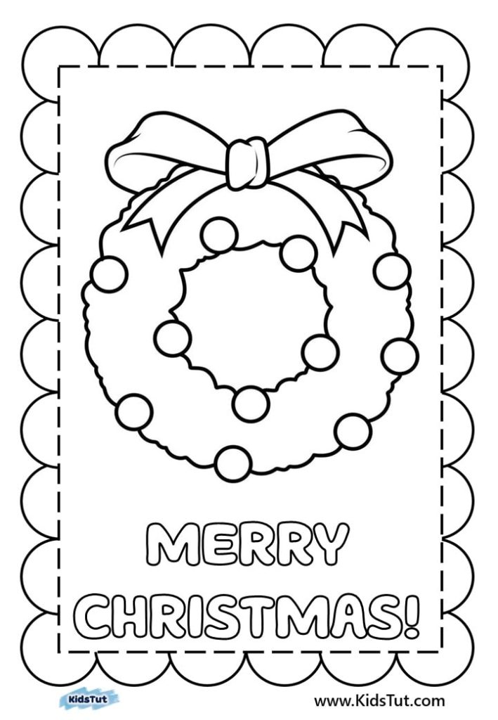 Christmas cards coloring pages