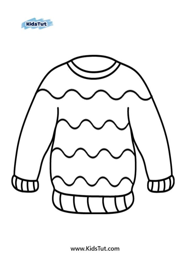 Winter coloring page for kids