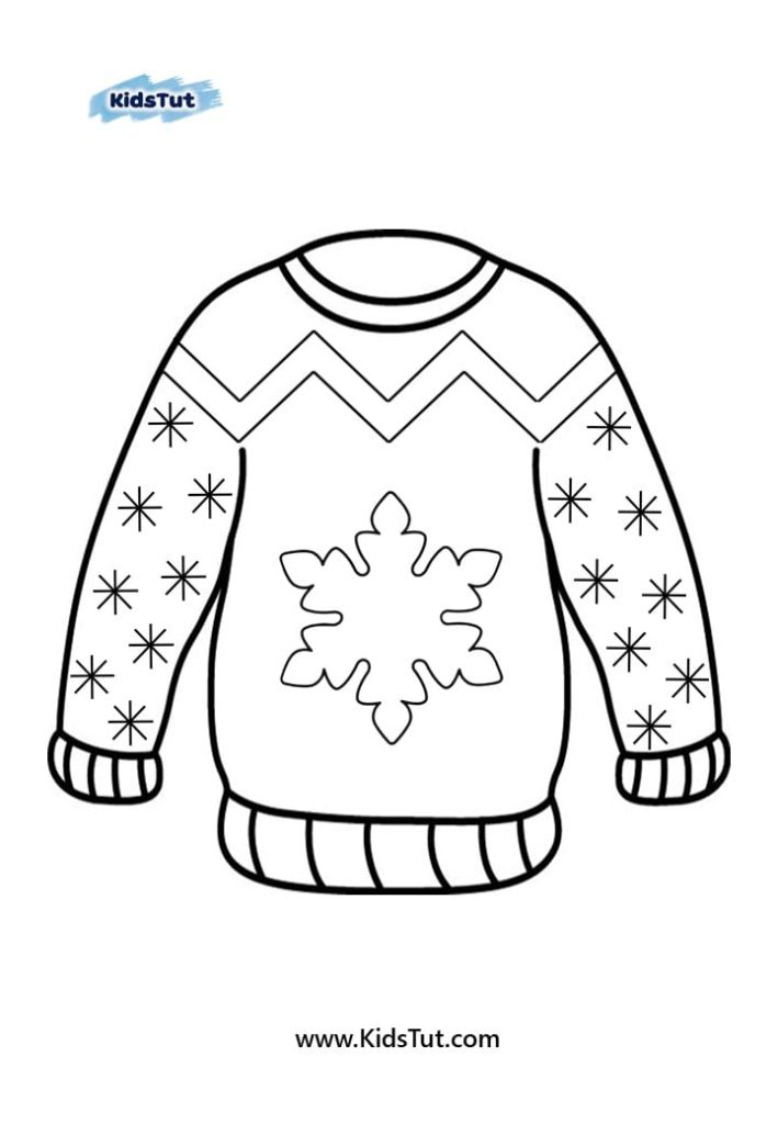 Winter coloring page for kids