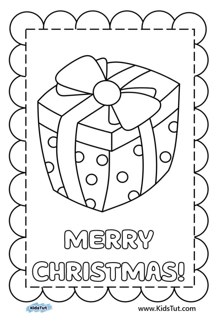 Christmas cards coloring pages