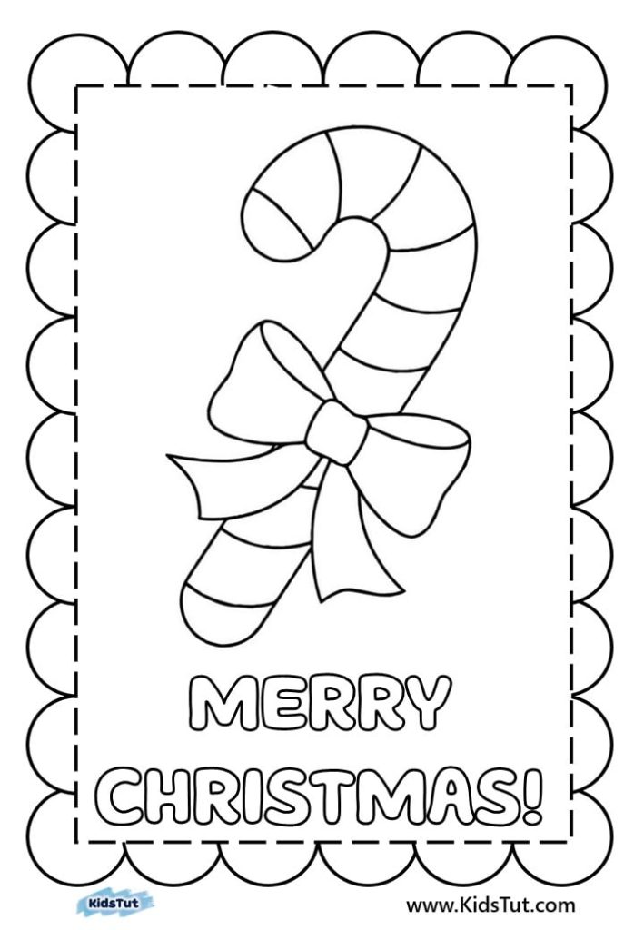Christmas cards coloring pages