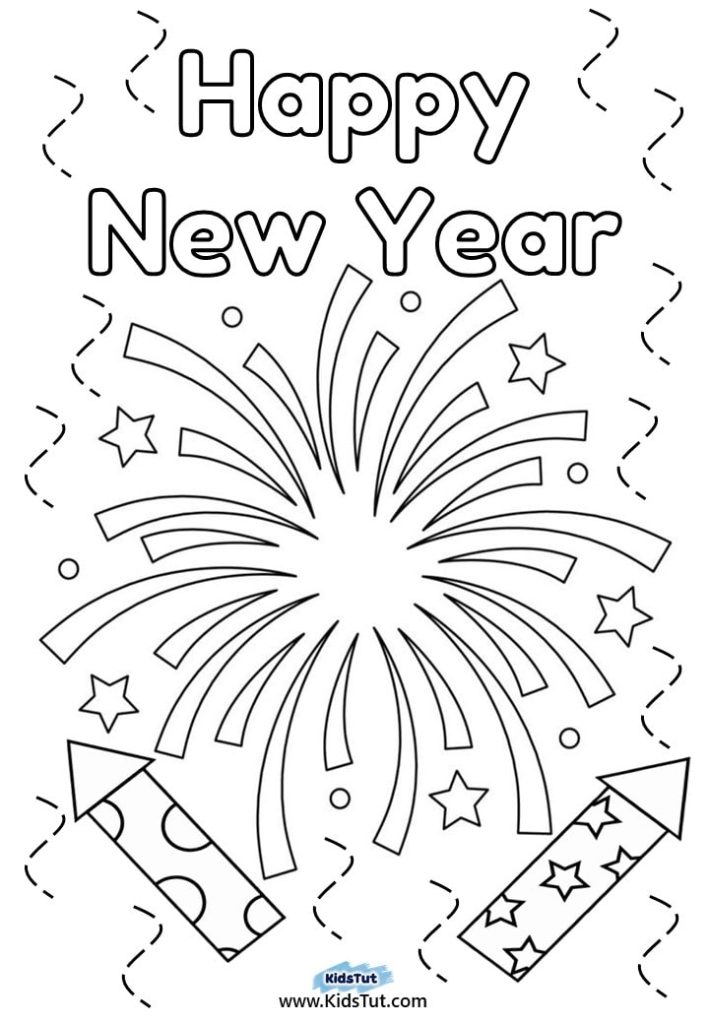New Year coloring pages