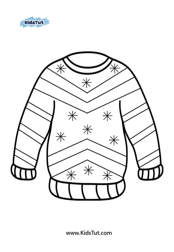 Winter coloring page for kids