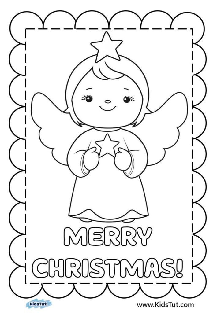 Christmas cards coloring pages