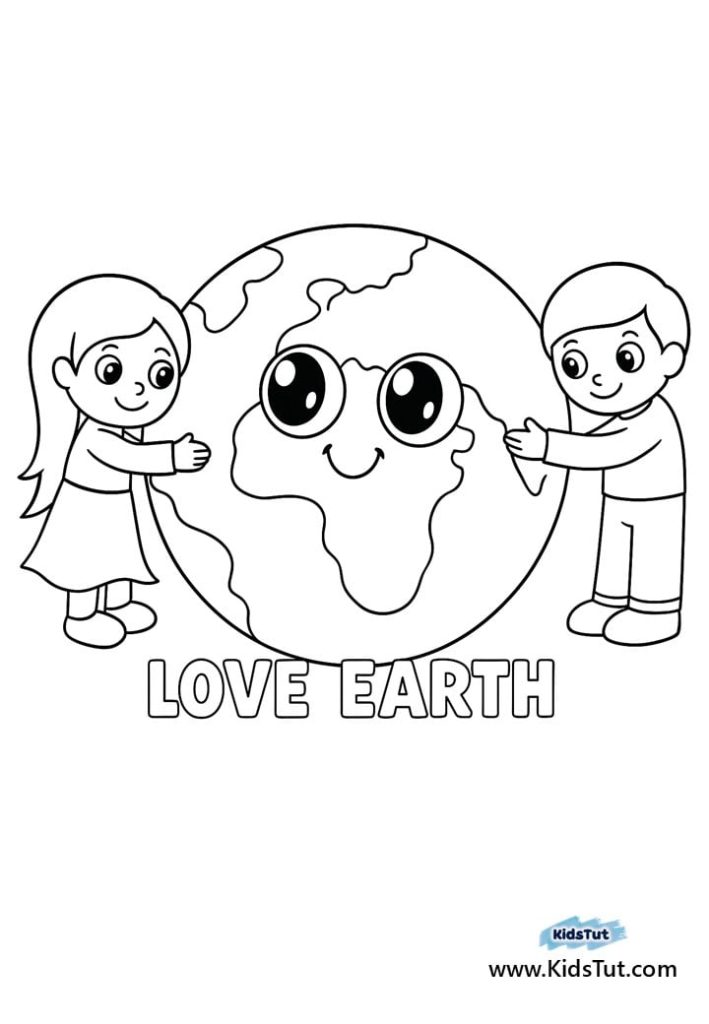 Happy Earth Day Coloring Pages for Kids