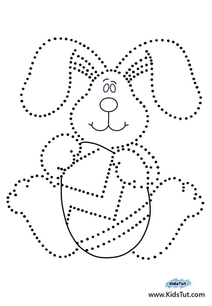 Free Easter Dot-to-Dot and Coloring pages for kids
