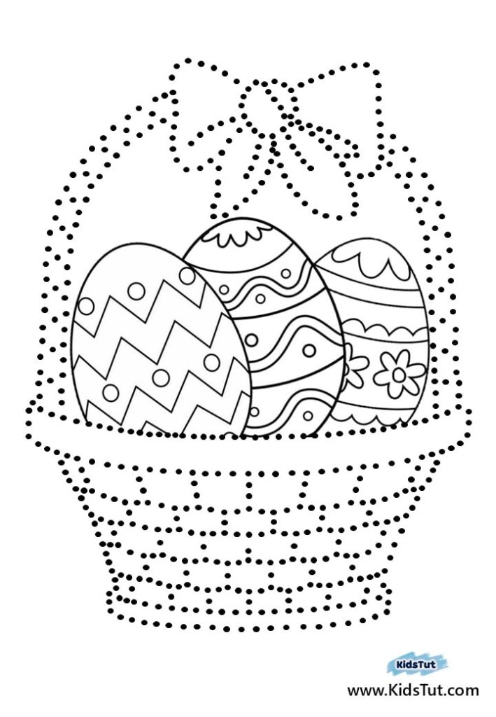 Free Easter Dot-to-Dot and Coloring pages for kids