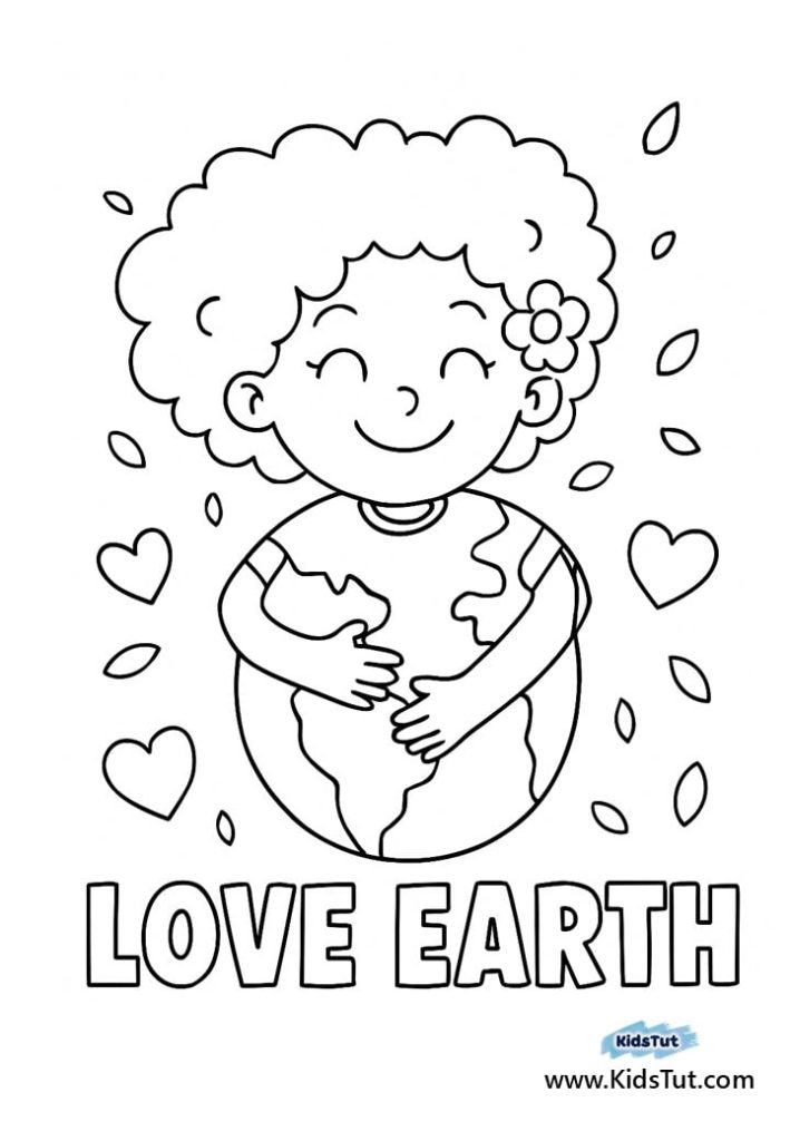 Happy Earth Day Coloring Pages for Kids
