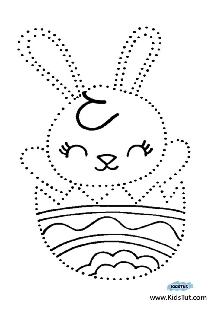 Free Easter Dot-to-Dot and Coloring pages for kids