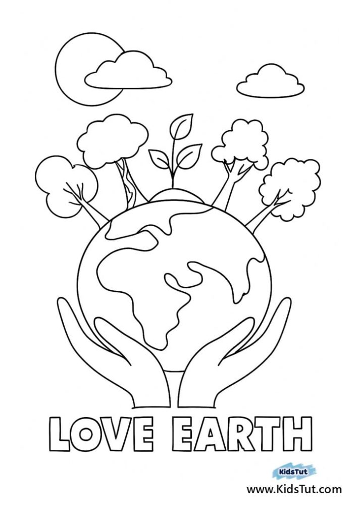 Happy Earth Day Coloring Pages for Kids
