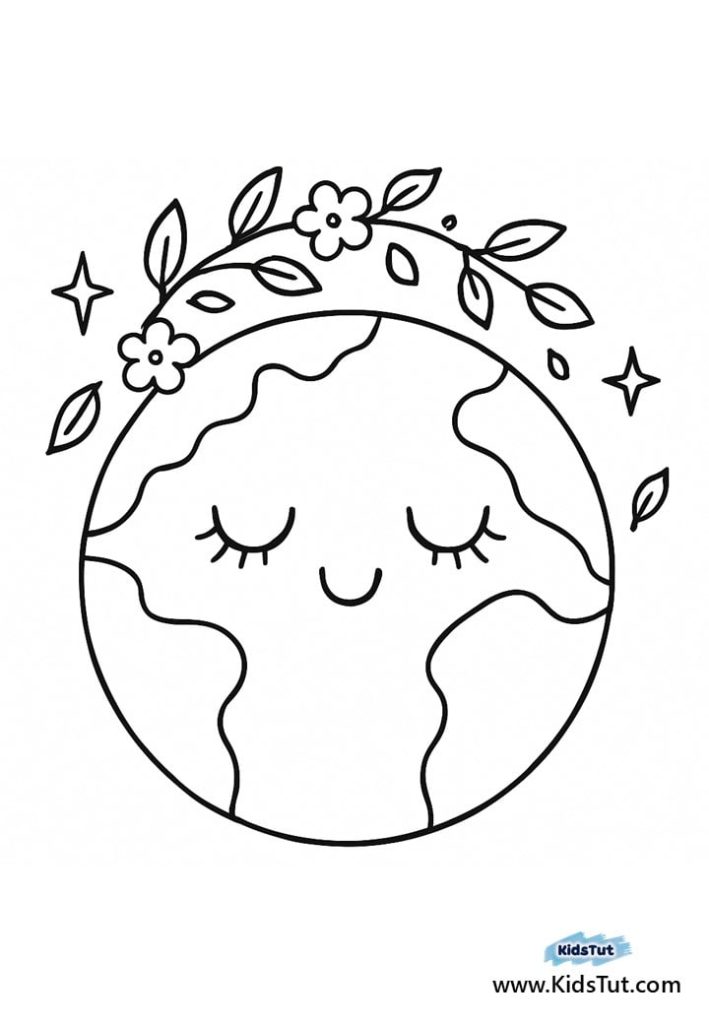Happy Earth Day Coloring Pages for Kids