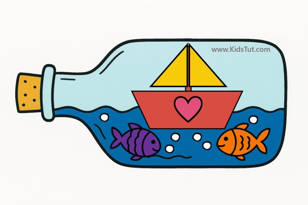 Ocean Crafts for Kids: Sailboat in a Bottle Craft