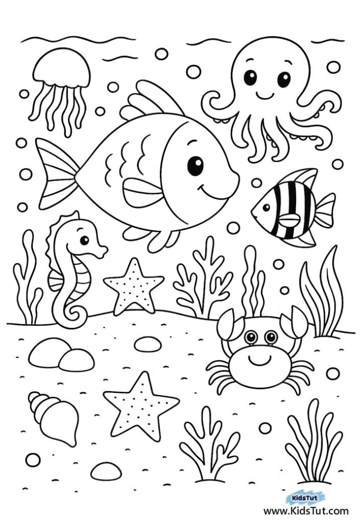 Free Printable Under the Sea Coloring Pages