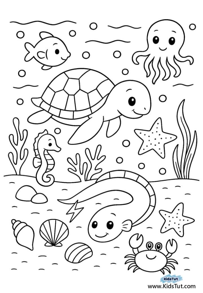 Free Printable Under the Sea Coloring Pages
