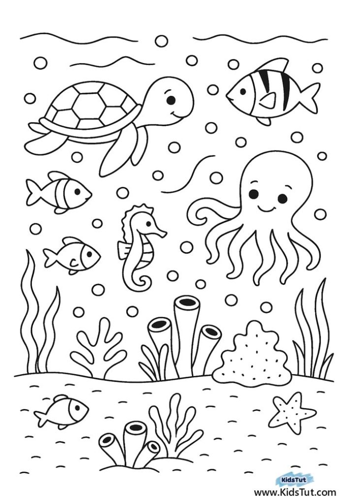 Free Printable Under the Sea Coloring Pages