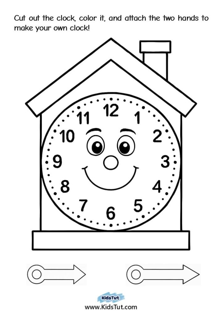 Worksheets for Kids: Fun Clock Craft to Learn Time