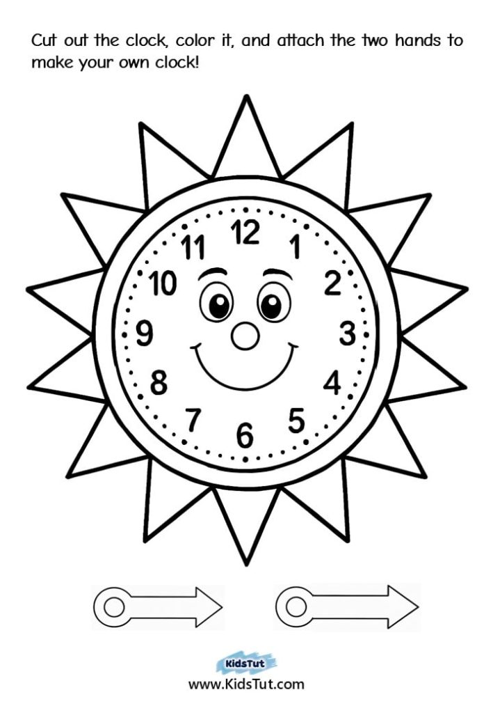Worksheets for Kids: Fun Clock Craft to Learn Time