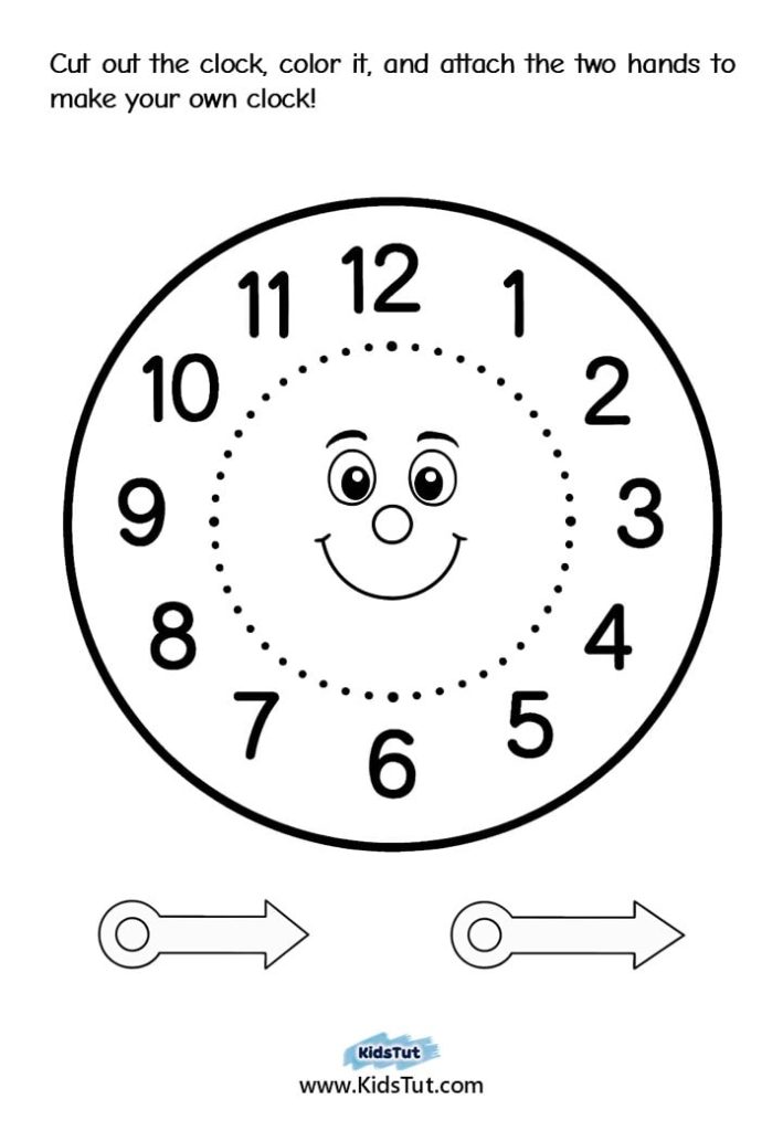 Worksheets for Kids: Fun Clock Craft to Learn Time