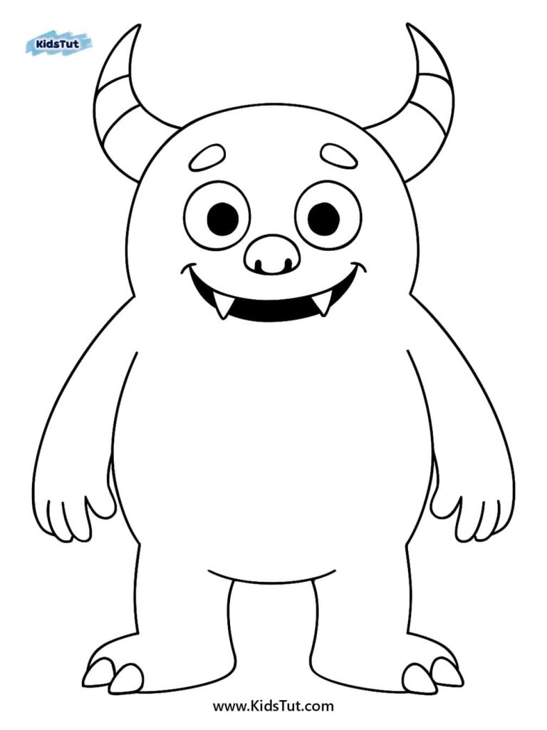 Easy Halloween Monstor Craft: Print & Paint Fun!