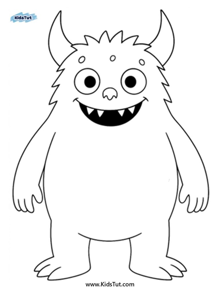 Easy Halloween Monstor Craft: Print & Paint Fun!