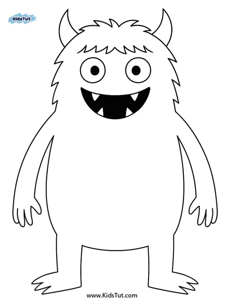 Easy Halloween Monstor Craft: Print & Paint Fun!