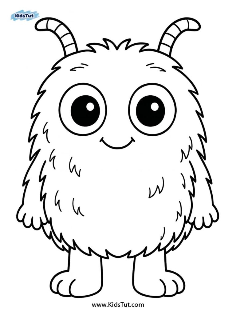 Easy Halloween Monstor Craft: Print & Paint Fun!