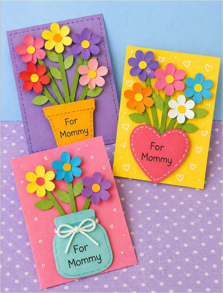 Easy Mother’s Day Flower Card Craft for Kids