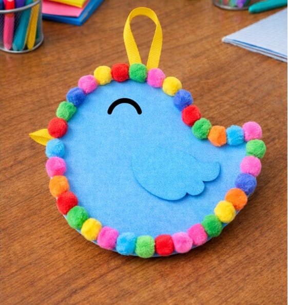 Easy and Fun Pom‑Pom Hanging Crafts for Kids