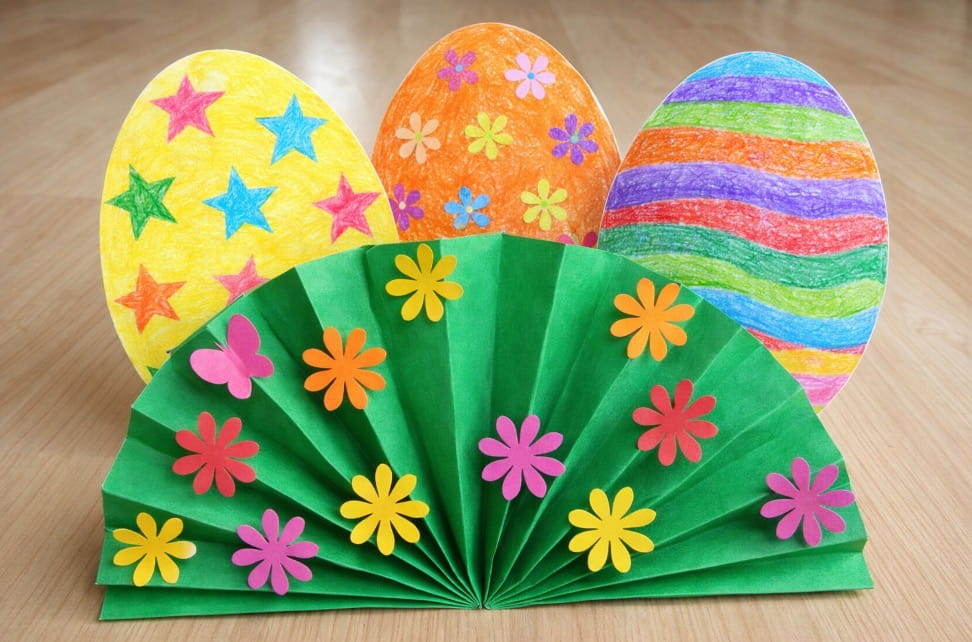 Colorful Paper Easter Egg Crafts Ideas for Kids